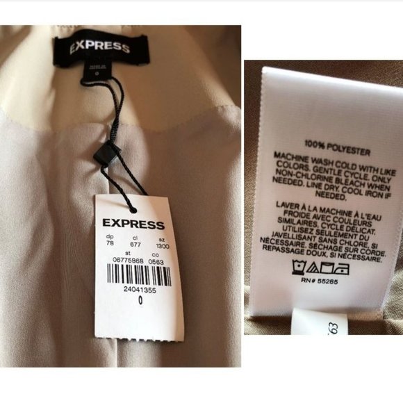 Exquisite Soft Beige Longline Blazer by Express - Size 0 - New with Tags - Picture 16 of 16